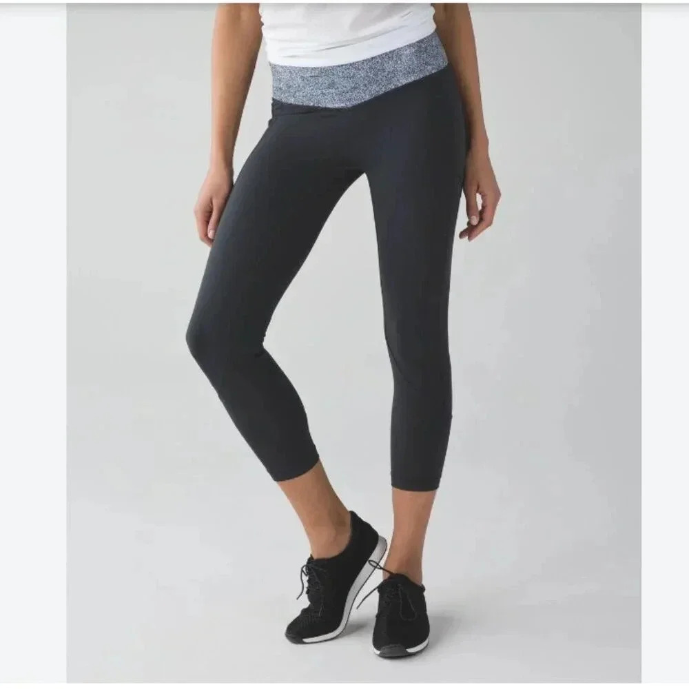 lululemon athletica Black and Gray Leggings
